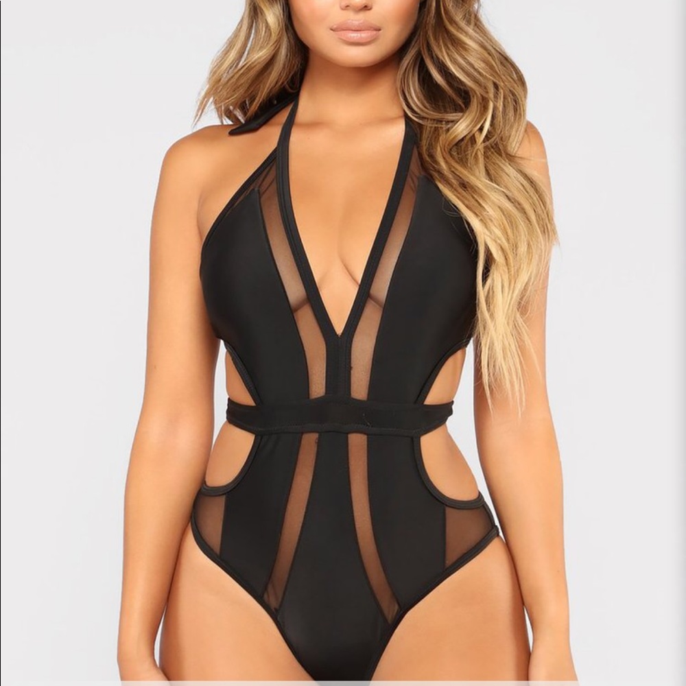 Meshing With You Monokini - Black